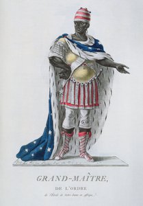 Grand Master of the Order of the Star of Notre-Dame, in African ceremonial dress, from 